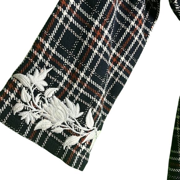 Fanm Mon Layla Tweed Floral Embroidered Mock Neck Dress Size XS - Picture 6 of 6